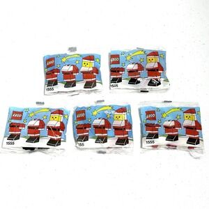 Vintage LEGO Santa Figure 19 Pieces 1986 NEW IN PACKAGE‎ 1555 Set of 5 Sealed